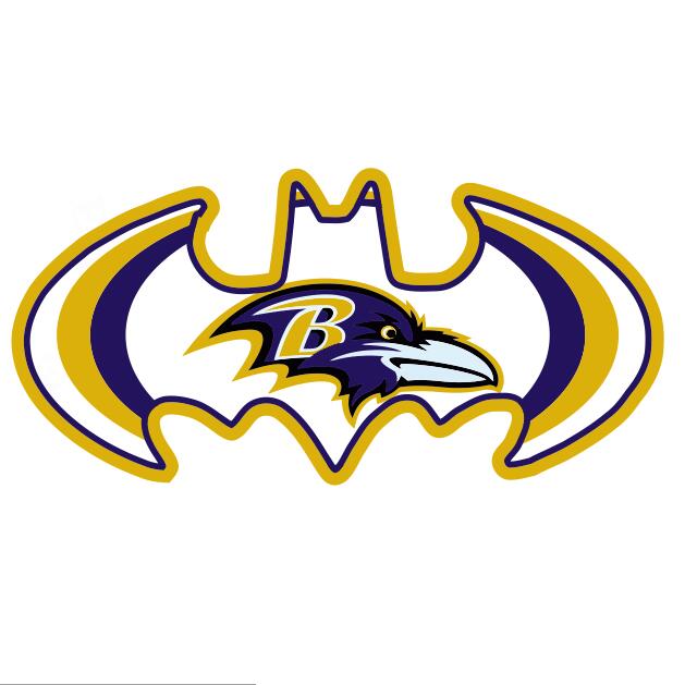 Baltimore Ravens Batman Logo iron on transfers...